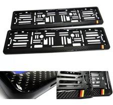 2x Real Carbon Fiber European Size License Plate Frame Holder For German Audi picture