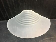 Art Deco Frosted Glass Half Light Shade Sconce Shade 18 3/4in x 5in Greece Mfg picture