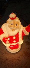 Vintage MCM Blow Mold Santa Nightlight Coin Bank Harret-Gilmar NYC, WORKING picture