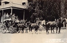 Postcard OR: RPPC Stage Coach, Southern Oregon Historical Society B&W Photo picture
