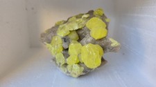 RARE & STUNNING Native Sulphur on Aragonite from the Cozzo Disi Mine in Italy. picture