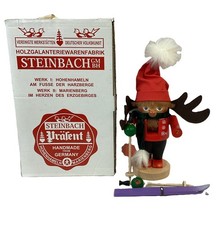 Steinbach Germany Chubby Moose Skier Nutcracker S1345 - Damaged - New picture