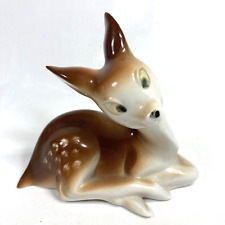 Vintage German Democratic Republik Porcelain Baby Deer Fawn Figurine picture
