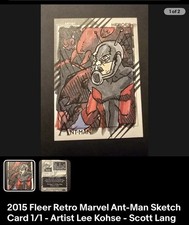 2015 Fleer Retro Marvel Ant-Man Sketch Card 1/1 - Artist Lee Kohse - Scott Lang picture