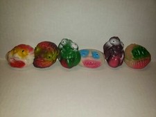 Vintage 6 Wacky Ghoulie Monster Weirdo Head Gumball Machine Vending Toys SKU 37 picture