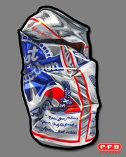 Pabst Blue Ribbon Beer Can 5” Vinyl Decal Sticker  picture