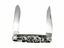 Remington R4468 Chipped Stag Cigar 1997 Bullet Knife USA NIB Tube picture