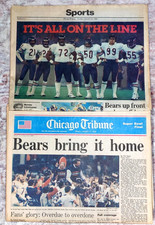 Chicago Tribune Jan 27 1986 Bears Super Bowl XX Champions Complete Newspaper picture