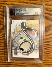 FAMOUS FABRICS INK MUSIC, MUSIC, MUSIC DIANA ROSS MEMORABILIA SILVER 72/80 picture
