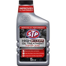 STP High Mileage Oil Treatment Stop Leak 15 FL OZ Engine Oil Additive picture