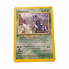 1st Edition Pokémon TCG Heracross 6/111 Neo Genesis Holo Rare First Edition picture