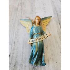 Vintage Gloria cherub Angel chalkware nativity village Xmas decor picture
