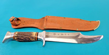 Vintage Edge Brand 469 Bowie Knife Hunting Solingen Germany + Scabbard TR1968 picture