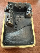 Antique 1934 Bronze Bowles Hall UC Berkeley Building  Paperweight Ashtray 3 lbs picture