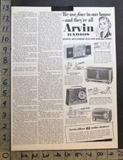 1955 ARVIN RADIO CLOCK TABLE MODEL COLUMBUS MUSIC ALARM PORTABLE SPORT AD 33906 picture