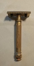 Vintage Gillette Safety Razor With Metal Case In Original Unrestored Condition picture