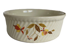 VTG Hall Superior Quality Kitchenware Jewel T Autumn Leaf Ribbed Casserole Dish picture