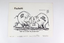 1976 John Fischetti Original Political Cartoon Reagan Republicans African Policy picture