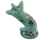 Fenton USA One of a Kind (OOAK) Jadeite Fox  by TJ Mendenhall 2024 picture