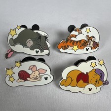 VTG Complete Set Disney Cast Lanyard Series Winnie the Pooh Piglet Eeyore Tigger picture