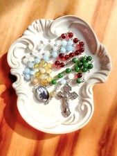 World Mission Handmade Rosary | Gemstone | Silver | Blessed Fulton Sheen picture