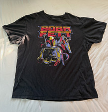 Mad Engine Star Wars Boba Fett Black Graphic T-Shirt Size XL picture