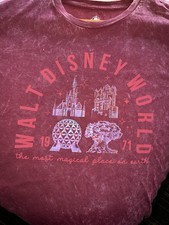 Disney Parks “Most Magical Place” Acid Wash Pink NWT Adult-M picture