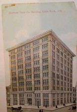 1911 Southern Trust Co. Building Little Rock ARK Postcard - Horse & Buggy picture