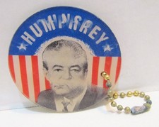 LBJ LYNDON B. JOHNSON & HUMPHREY 1964 VARI-VUE FLICKER ACTION KEYCHAIN KEY FOB  picture