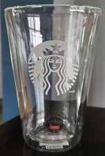 Starbucks Bodum Double Wall Glass Tumbler 14 oz Etched Logo 2011 New Unused picture