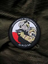 GROM Polish Special Forces Military Tactical Hook Loop Patch - Anime girl waifu picture