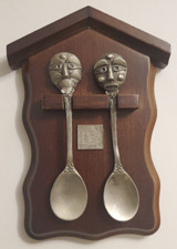 Tea Set Spoons Yangju Byoulsandae Mask Lucky South Korean Pewter Wood Wall Hang picture