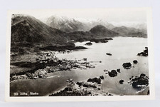 Sitka Alaska Aerial Photo Harbor Fishing Village Photo Johnston RPPC Postcard picture