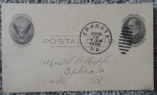 1906 Antique U.S. One Cent McKinley Death Announcement Post Card Ephrata PA picture