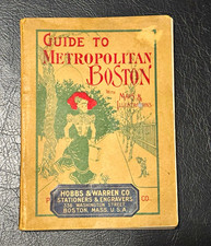 1901 Antique Hobbs & Warren Co. Guide to Metropolitan Boston w/ Maps picture