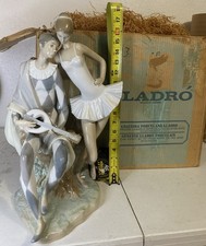 Lladro Romantic Ballet Harlequin Jester retired Figurine Vintage Porcelain W/box picture