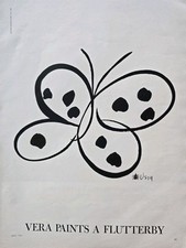 1963 Women's Vera Paints  A Flutterby vintage butterfly Art ad  picture