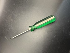 Vintage S-K Tools 71064 Flathead Screwdriver Green Hard Plastic Handle USA picture