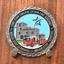 Lone Star College Cyfair Fire EMS Academy Challenge Coin  W#26 picture