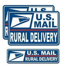 3 PCS Mail Delivery Driver Car Magnets Rural Delivery Carrier, Reflective Cau... picture