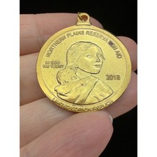2018 Jim Thorpe Sacagawea Dollar Replica Pendant Northern Plains Reservation Aid picture