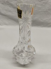 Margaret Handcut Sunflower Lead Crystal Bud Vase West Germany Over 24% Pbo picture