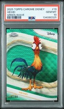 2025-2026 Topps Chrome Disney HeiHei Green Wave Refractor /99 #19 POP 4 PSA 10 picture
