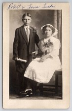 RPPC Courtland MN Lieder Family Children Robert Lena Communion Postcard G23 picture