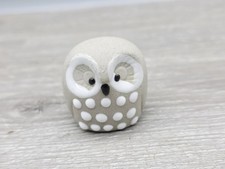 Vintage EMSON Art Pottery  MINI OWL Figurine GLAZED Ceramic / Clay TAIWAN picture