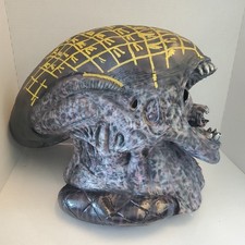 VTG Grid Alien Vs Predator AVP Alien Mask 2004 Halloween Latex Cosplay Detailed  picture