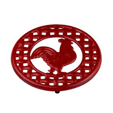 Rooster Cast Iron Trivet in Red picture