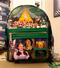 Loungefly Wizard of Oz Green Mini Backpack w/ Front Zipper Pocket picture