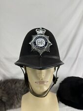 Vintage British Bobby Helmet Hat Metropolitan Police Size 7 1/2 + 1987 Dated picture