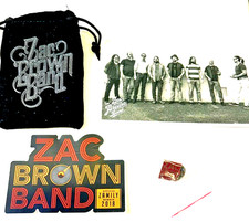BRAND NEW ZAC BROWN BAND 2018 COLLECTIBLE ENAMEL PIN 2018 - PLUS BAG AND STICKER picture
